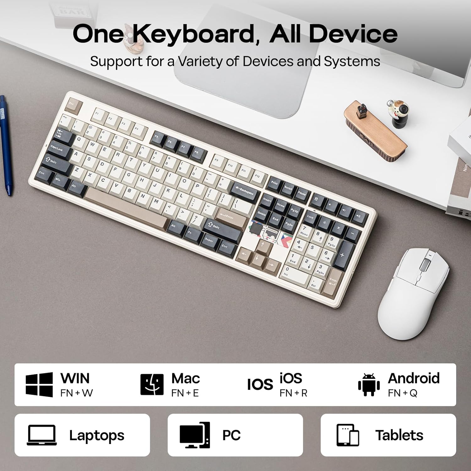 Aula F108 Pro V2 ワイヤレスゲーミングキーボ - Gaming Keyboard Hot Swappable のレビューと価格
