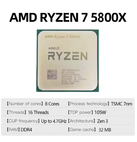 AMD R7 5800X Ryzen 7 5800X 8コア - Amd Cpu Ryzen 7 のレビューと価格